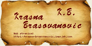 Krasna Brašovanović vizit kartica